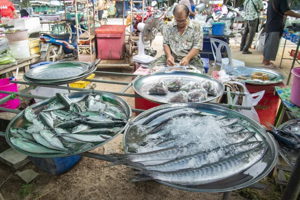 Food Market Village Tabon Khlong Wan City Phrachuap Khiri Khan — Stock Photo, Image