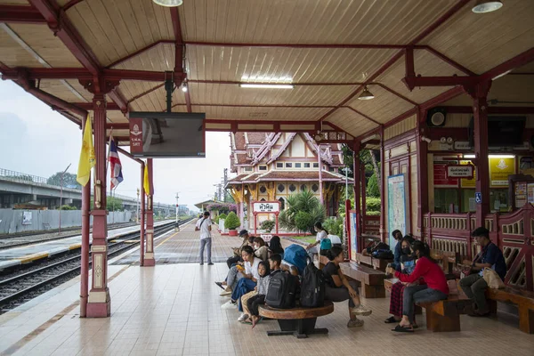 Estação Ferroviária Cidade Hua Hin Província Prachuap Khiri Khan Tailândia — Fotografia de Stock