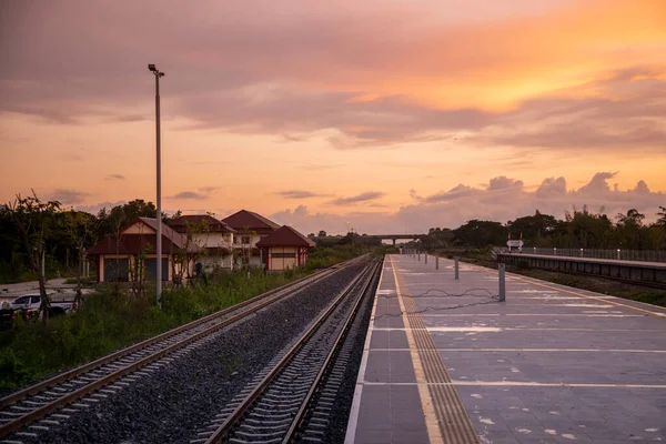 Железнодорожная Станция Пранбури Городе Пранбури Провинции Прачуап Кхири Хан Таиланде — стоковое фото