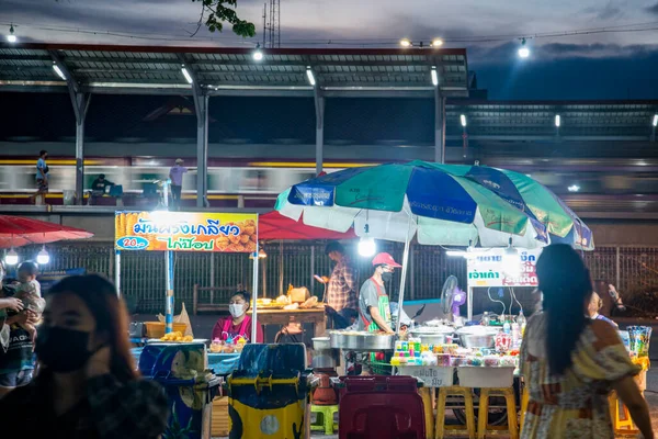 Nádraží Pranburi Městě Pranburi Provincii Prachuap Khiri Khan Thajsku Thajsku — Stock fotografie