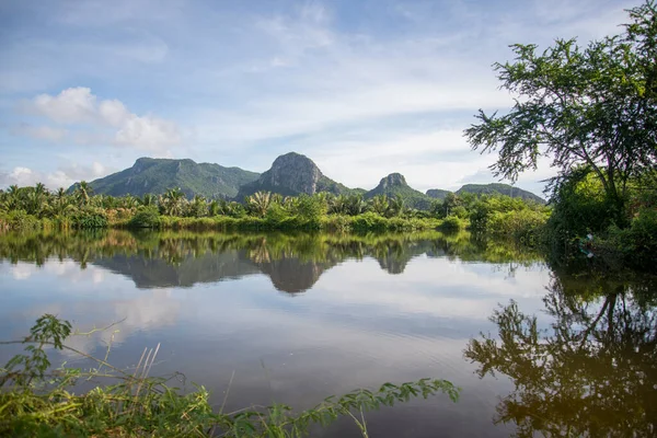 Natura Paesaggio Villaggio Khao Daeng Cappello Sam Roi Yot Nella — Foto Stock