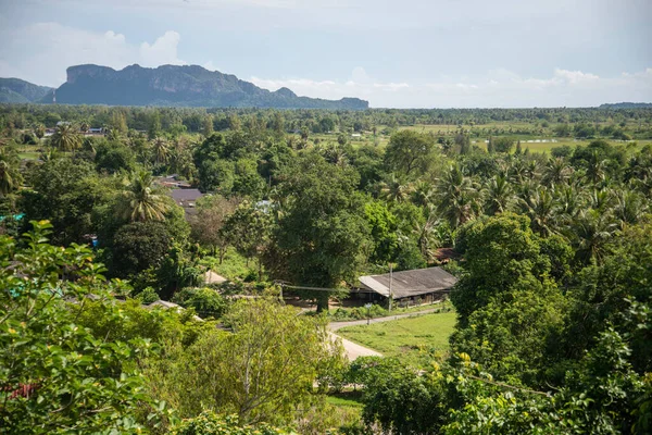 Vista Desde Wat Tham Khao Noi Aldea Kui Buri Sombrero — Foto de Stock