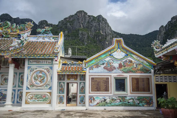 stock image the Wat Je Rui Imyi Chinese temple at the Lotus Swamp Sam Roi Yot near the Village of Kui Buri at the Hat Sam Roi Yot in the Province of Prachuap Khiri Khan in Thailand,  Thailand, Hua Hin, November, 2022