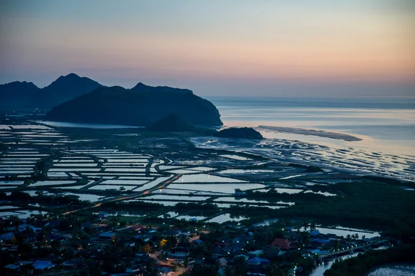 Landskapet Och Utsikten Från Khao Daeng Viewpoint Byn Khao Daeng — Stockfoto