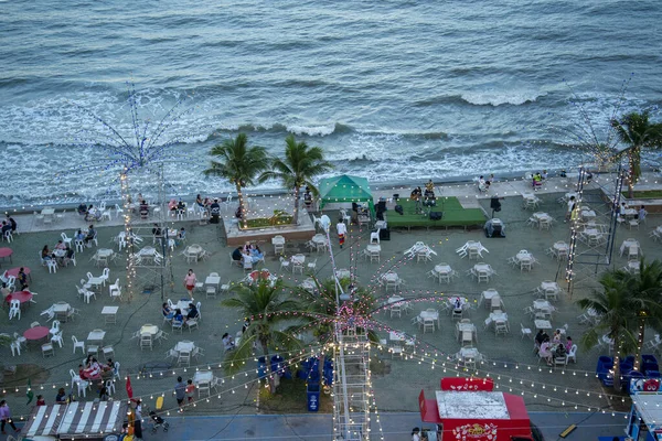 Вид Тайской Ярмарки Празднике Покупок Еды Пляже Пак Нам Пран — стоковое фото