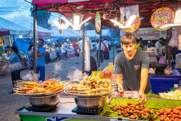 Thai Streetfood Shopping Eating Festival Presso Pak Nam Pran Beach — Foto Stock