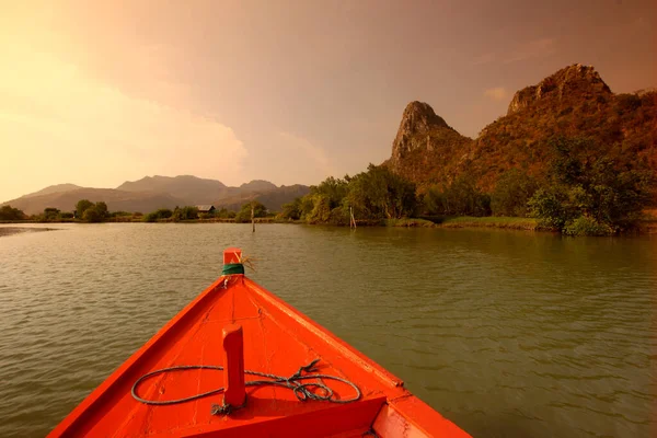 Eine Bootstour Der Landschaft Mit Dem Fluss Klong Khao Daeng — Stockfoto