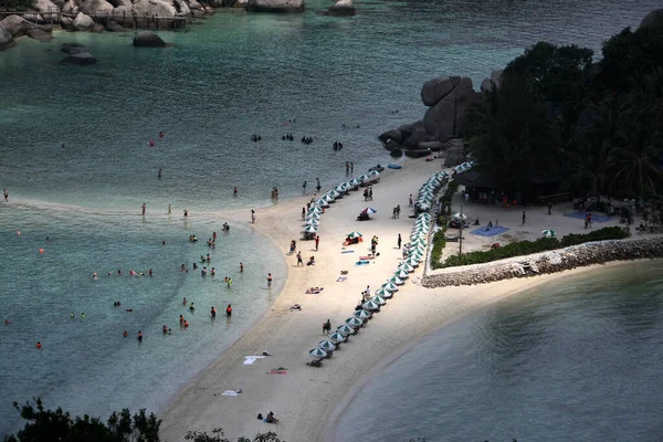 Вид Точки Зрения Небольшой Бухты Пляжа Ландшафта Небольшом Острове Нанг — стоковое фото