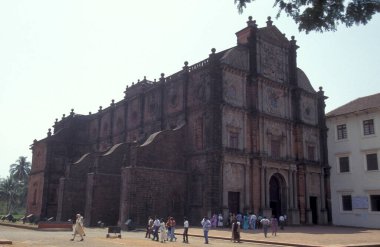 Hindistan, Hindistan, Goa, Nisan 1996 'da Velha Goa şehrindeki Kilisede ve Baslica do Bom Jesus 