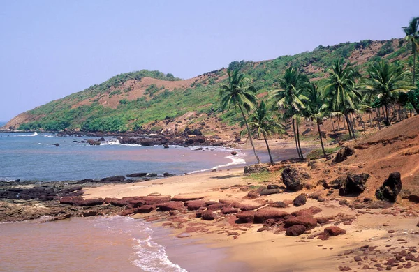 Beach Landscape Coast Town Vagator Province Goa India India Goa — Stock Photo, Image