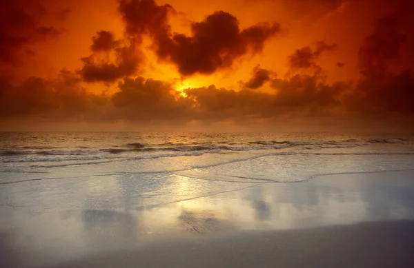 Sandy Beach Landscape Coast Town Vagator Province Goa India India — Stock Photo, Image