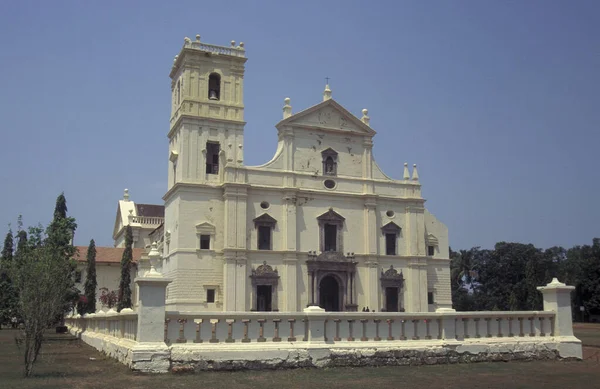 Church Cathedral Igreja Esprito Santo Convento Francisco Town Velha Goa — Stock Photo, Image