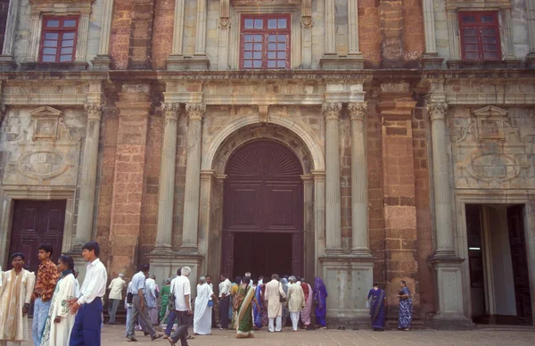 Kerk Basiliek Bom Jesus Stad Velha Goa Provincie Goa India — Stockfoto