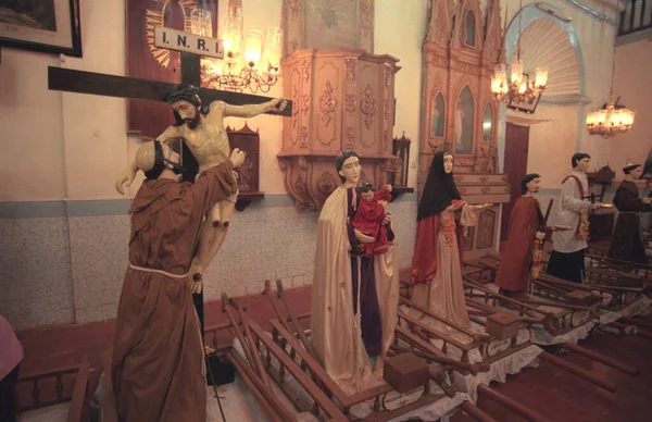 Церемонія Процесія Страсної Ятниці Церкві Ігрея Еспіріто Санту Конвенто Франциско — стокове фото