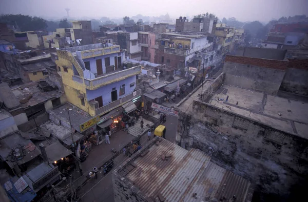 Pohled Staré Město Hlavním Bazaru Městě New Delhi Indii Indie — Stock fotografie