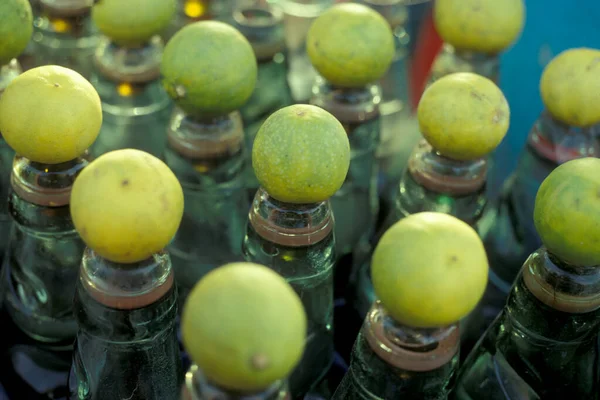 Bebida Refresco Limón Estilo Indio Restaurante Ciudad Nueva Delhi India — Foto de Stock