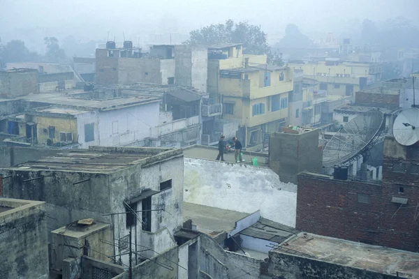 stock image a view of the old Town in Main Bazar in the city of New Delhi in India.  India, Delhi, Februar, 1998