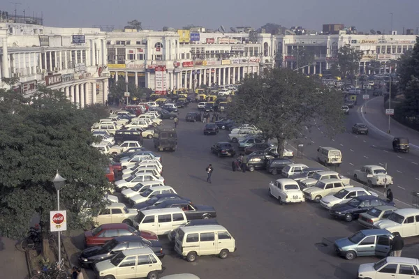 Pohled Nákupní Oblasti Connaught Place Městě New Delhi Indii Indie — Stock fotografie
