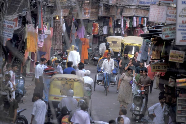 Een Riksja Taxi Oude Stad Van Old Delhi Stad Delhi — Stockfoto