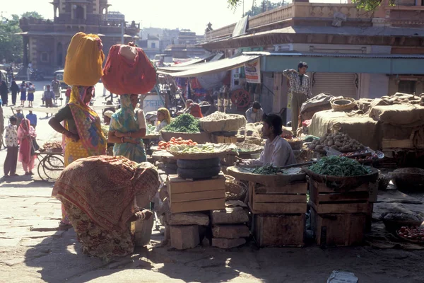 Bazar Rynek Starym Mieście Starego Delhi Mieście Delhi Indiach Indie — Zdjęcie stockowe