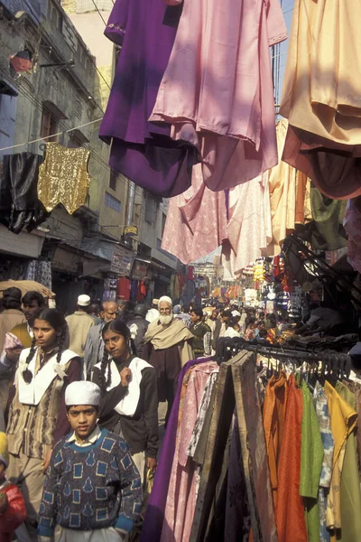 Delhi Nin Eski Bir Kasabası Olan Delhi Bir Çarşı Pazar — Stok fotoğraf