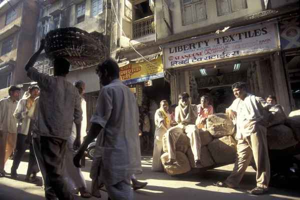 Bazar Marché Dans Vieille Ville Delhi Dans Ville Delhi Inde — Photo