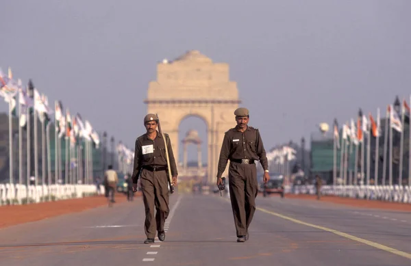 Security Police Army Front Delhi Gate City New Delhi India — Stock Photo, Image
