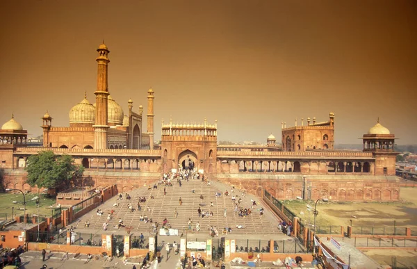 Mesquita Jama Masjid Old Delhi Cidade Deli Índia Índia Delhi — Fotografia de Stock