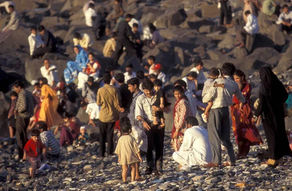 位于印度孟买市中心的Priyadarshini海滨公园的居民 1998年3月 印度孟买 — 图库照片