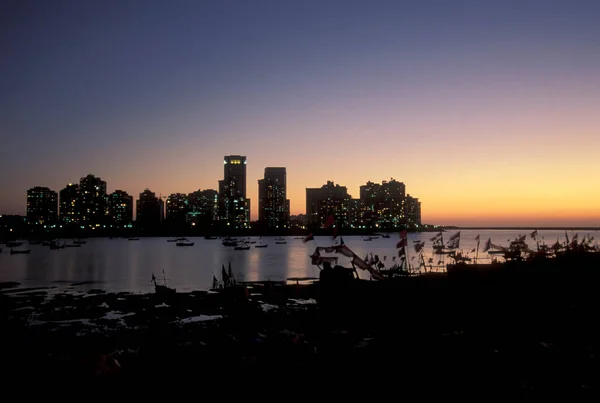 Die Skyline Strand Und Der Küste Colaba Stadtzentrum Von Mumbai — Stockfoto