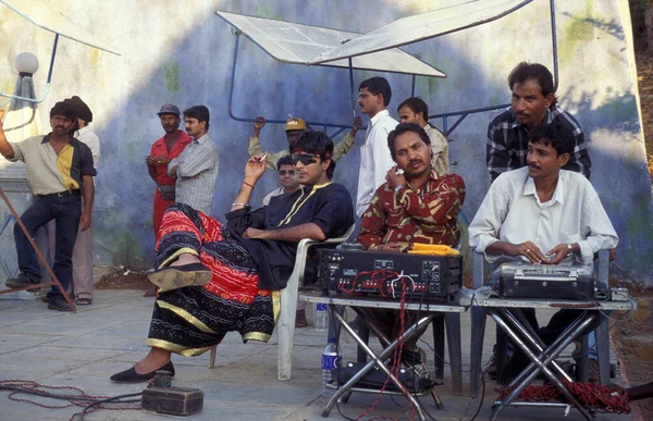 Atores Uma Pausa Film Studios Bollywood Centro Cidade Mumbai Índia — Fotografia de Stock