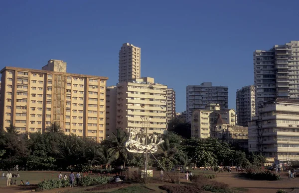 Widok Okolicę Colaba Centrum Bombaju Indiach Indie Mumbaj Marzec 1998 — Zdjęcie stockowe