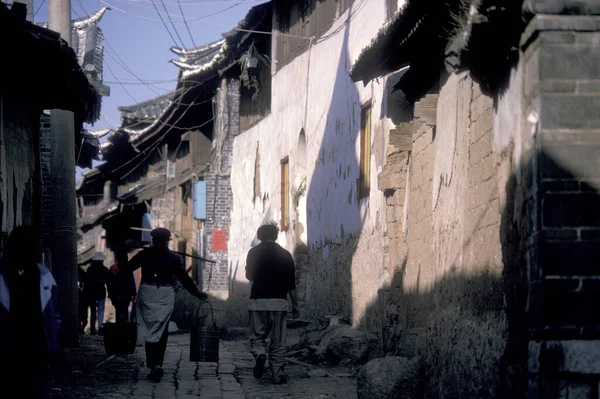 Небольшой Городок Лицзян Китайской Провинции Юньнань Востоке Страны Февраля 1996 — стоковое фото