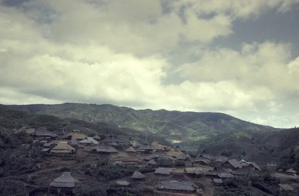 Uma Aldeia Terra Agricultura Perto Cidade Menghai Província Yunnan China — Fotografia de Stock