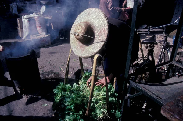 1996年2月3日 中国雲南省麗江市の東アジア食品市場 中国雲南省1996年3月 — ストック写真