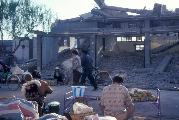 Terremoto Destruiu Uma Casa Cidade Lijiang Província Yunnan China Leste — Fotografia de Stock