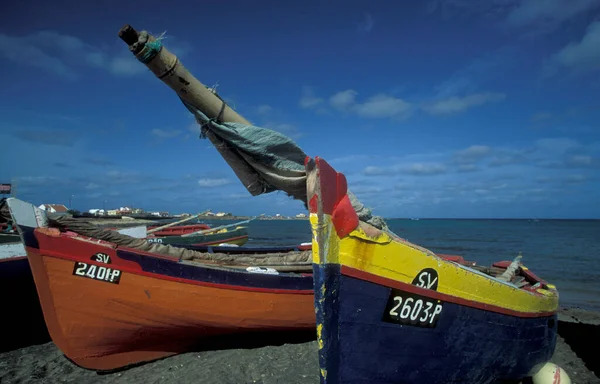 Fishing Boat Town Ponta Sol Island Santo Antao Cape Verde — Stock Photo, Image