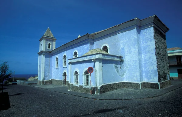 Iglesia Igreja Paroquia Conceicao Ciudad Sao Filipe Isla Fogo Las — Foto de Stock