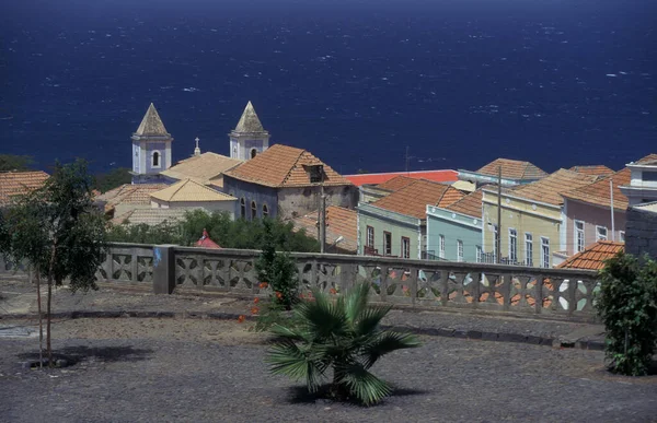 Kyrkan Igreja Paroquia Conceicao Staden Sao Filipe Fogo Kap Verde — Stockfoto