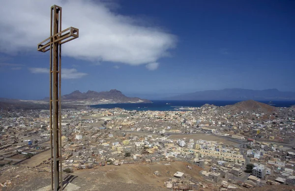 Città Mindelo Sull Isola Sao Pedro Sulle Isole Capo Verde — Foto Stock