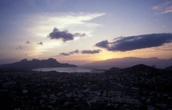 City Mindelo Het Eiland Sao Pedro Kaapverdische Eilanden Afrika Kaapverdië — Stockfoto