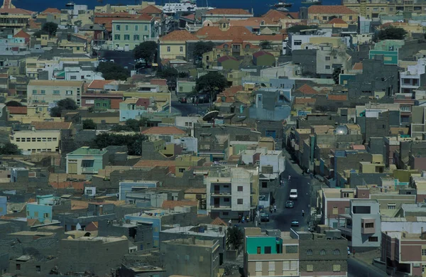 Вид Город Миндело Острове Сао Педро Островах Кабо Верде Африке — стоковое фото