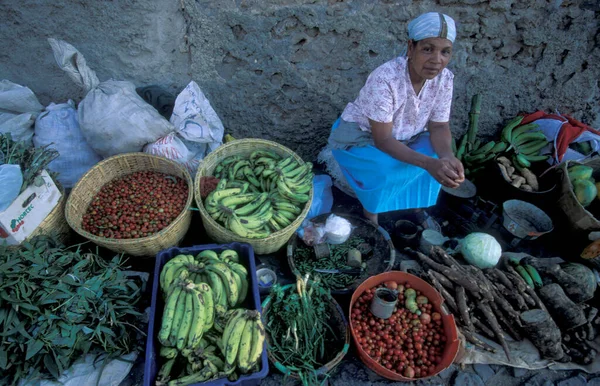 Women Food Market City Praia Island Santiago Cape Verde Islands — Foto de Stock