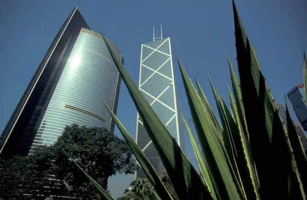 Bâtiment Banque Chine Dans Skyline Hongkong Central Dans Ville Hongkong — Photo