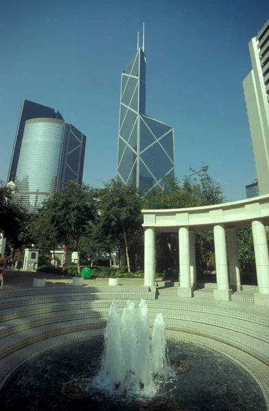 stock image the Building of the Bank of China in the Skyline of Central Hongkong in the city of Hongkong in Hongkong.  China, Hongkong, May, 1997