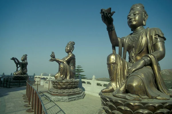 Monumento Gran Buda Aldea Ngong Ping Isla Lantau Hong Kong — Foto de Stock