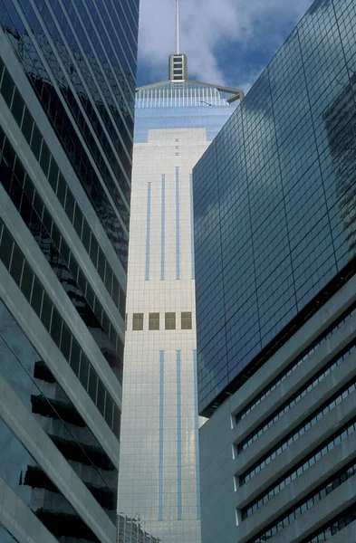 位于香港中环天际线中央广场的建筑物 位于香港 1996年12月 — 图库照片