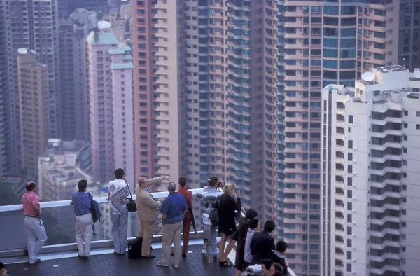 Apartemen Rumah Dan Flat Gedung Pencakar Langit Kota Hongkong Kota — Stok Foto
