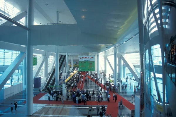 Dentro Del Nuevo Centro Convenciones Exposiciones Hkcec Ciudad Hongkong Hongkong —  Fotos de Stock