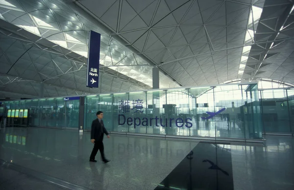 Bandara Internasional Hong Kong Baru Chek Lap Kok Kota Hongkong — Stok Foto
